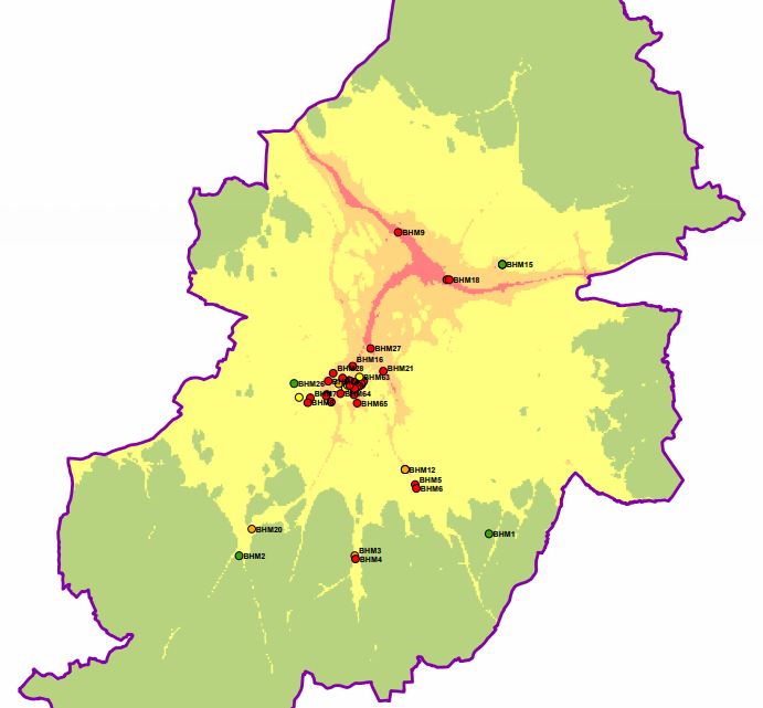 Bham Clean air map