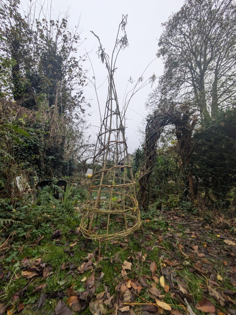 Partially constructed 15ft Willow 'Tree of Hope'